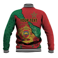 Personalised Morocco Baseball Jacket Coat Of Arms With Rose