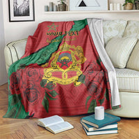 Personalised Morocco Blanket Coat Of Arms With Rose