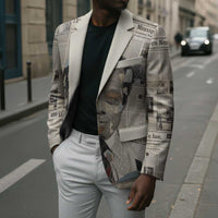 James Baldwin Blazer Vintage Newspaper Style