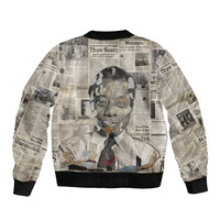 James Baldwin Bomber Jacket Vintage Newspaper Style