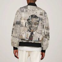 James Baldwin Bomber Jacket Vintage Newspaper Style