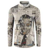 James Baldwin Button Sweatshirt Vintage Newspaper Style