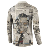 James Baldwin Button Sweatshirt Vintage Newspaper Style