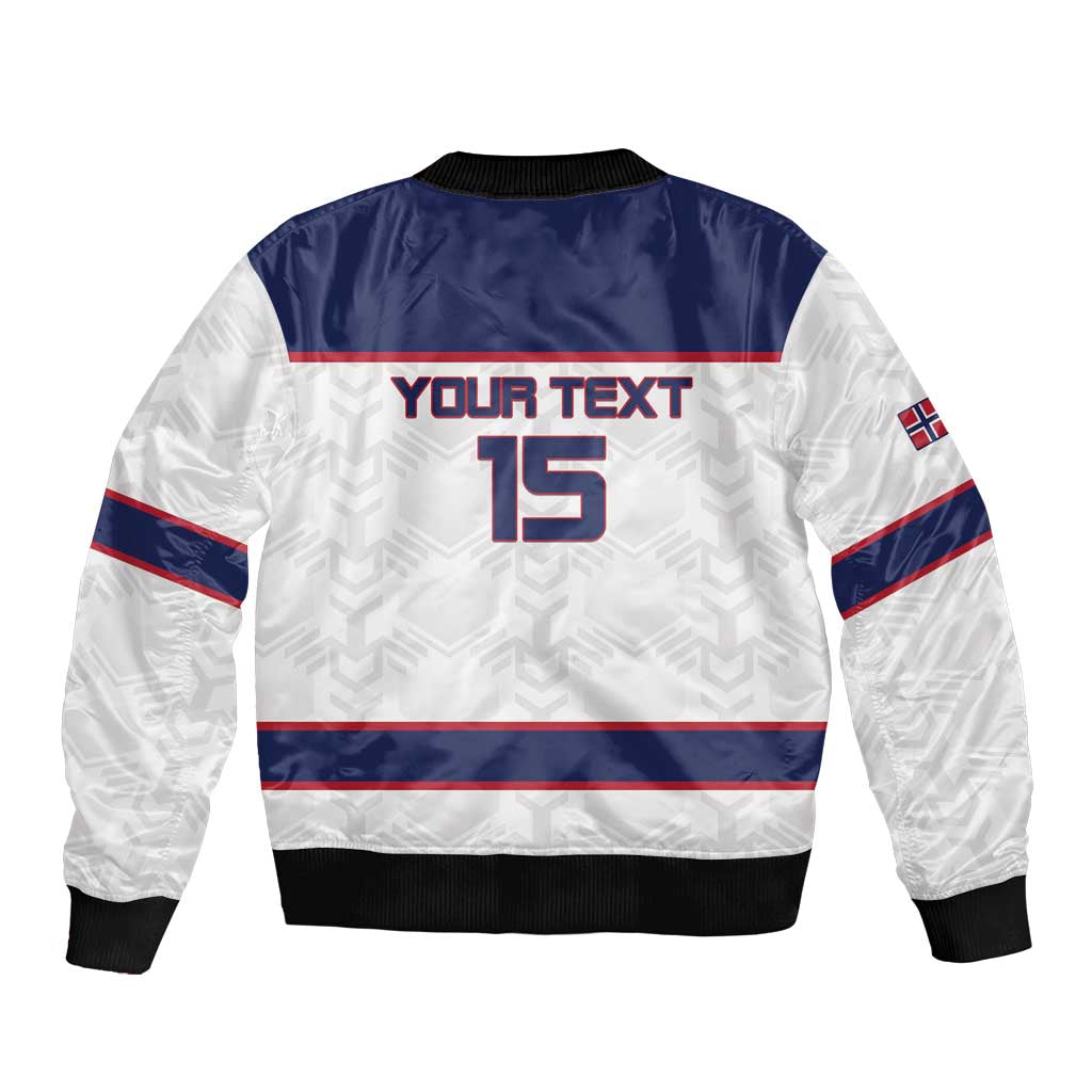 Custom Norway Ice Hockey 2026 Bomber Jacket Come On Polar Bears