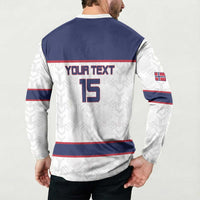 Custom Norway Ice Hockey 2026 Button Sweatshirt Come On Polar Bears
