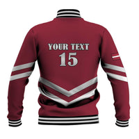Custom Latvia Ice Hockey 2026 Baseball Jacket Never Backs Down