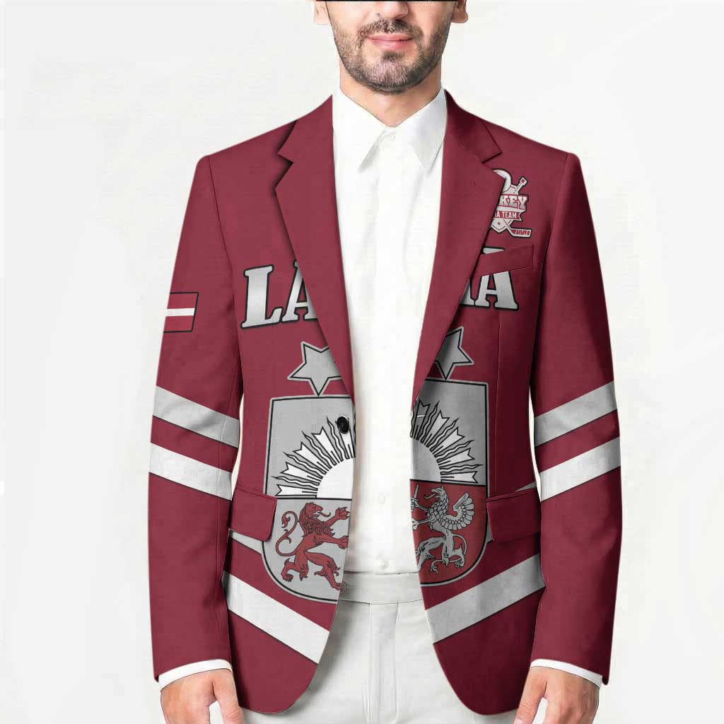 Custom Latvia Ice Hockey 2026 Blazer Never Backs Down
