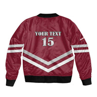 Custom Latvia Ice Hockey 2026 Bomber Jacket Never Backs Down