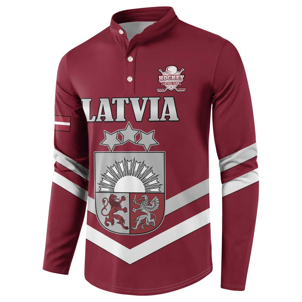 Custom Latvia Ice Hockey 2026 Button Sweatshirt Never Backs Down