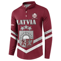 Custom Latvia Ice Hockey 2026 Button Sweatshirt Never Backs Down