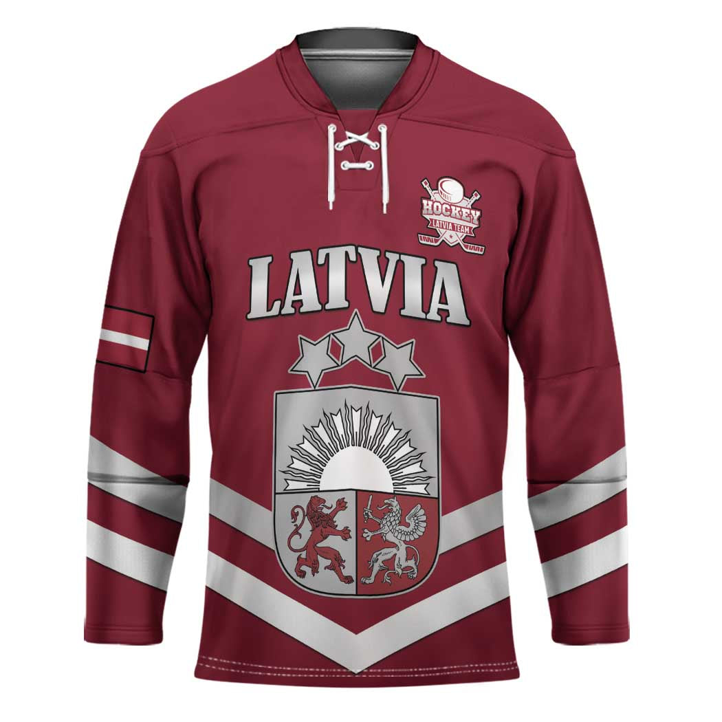 Custom Latvia Ice Hockey 2026 Hockey Jersey Never Backs Down