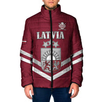 Custom Latvia Ice Hockey 2026 Padded Jacket Never Backs Down
