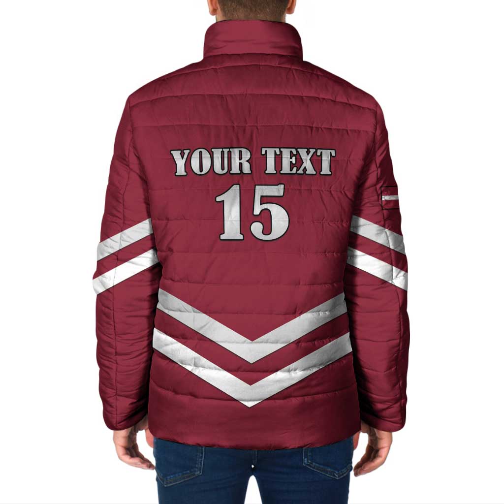 Custom Latvia Ice Hockey 2026 Padded Jacket Never Backs Down