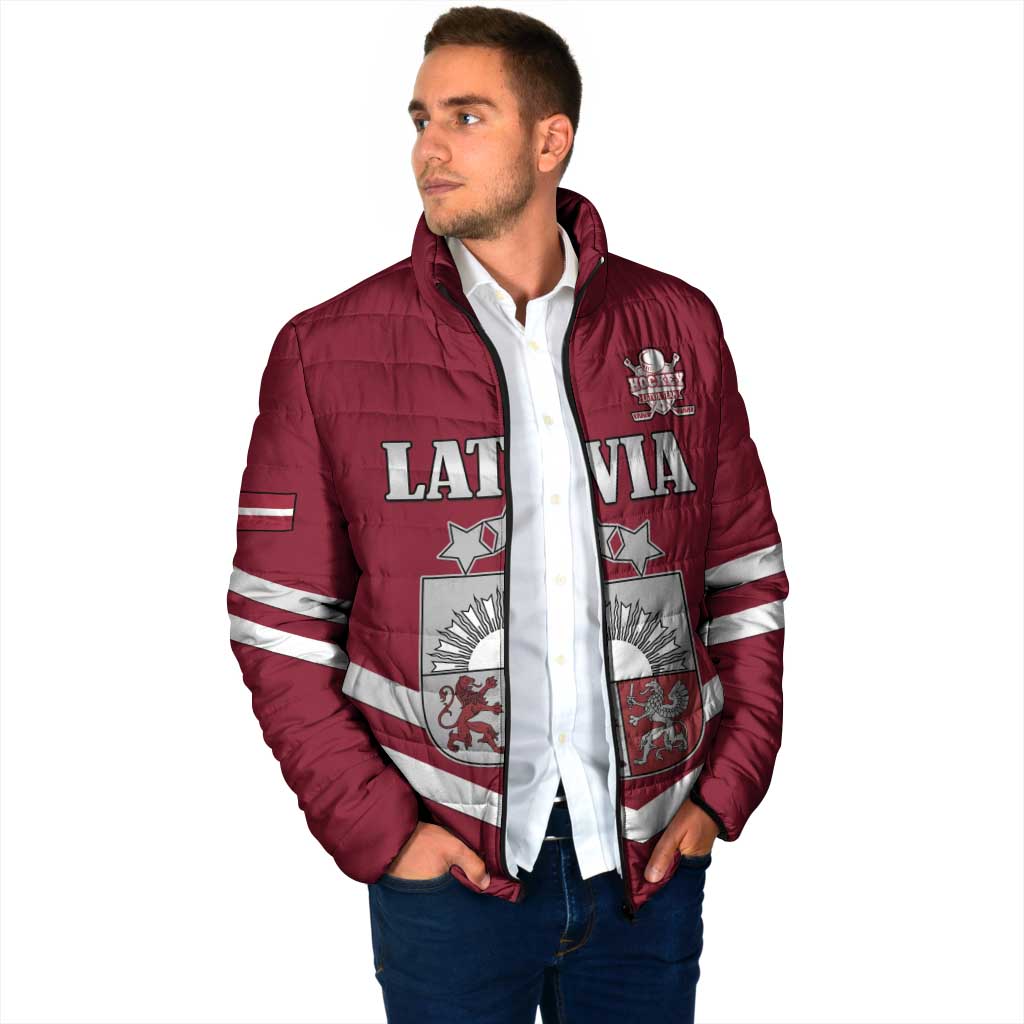 Custom Latvia Ice Hockey 2026 Padded Jacket Never Backs Down