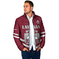 Custom Latvia Ice Hockey 2026 Padded Jacket Never Backs Down