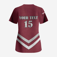 Custom Latvia Ice Hockey 2026 Scrub Top Never Backs Down