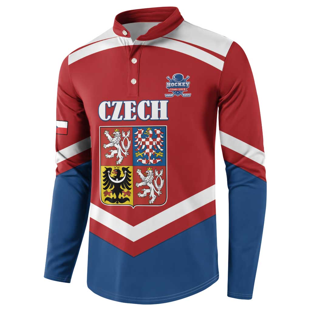 Custom Czech Ice Hockey 2026 Button Sweatshirt Go Champions