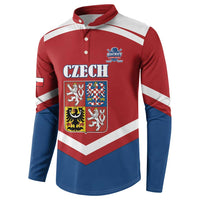 Custom Czech Ice Hockey 2026 Button Sweatshirt Go Champions