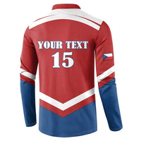 Custom Czech Ice Hockey 2026 Button Sweatshirt Go Champions
