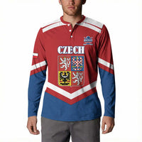 Custom Czech Ice Hockey 2026 Button Sweatshirt Go Champions
