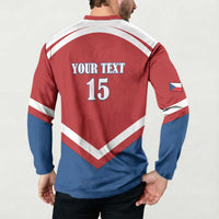 Custom Czech Ice Hockey 2026 Button Sweatshirt Go Champions