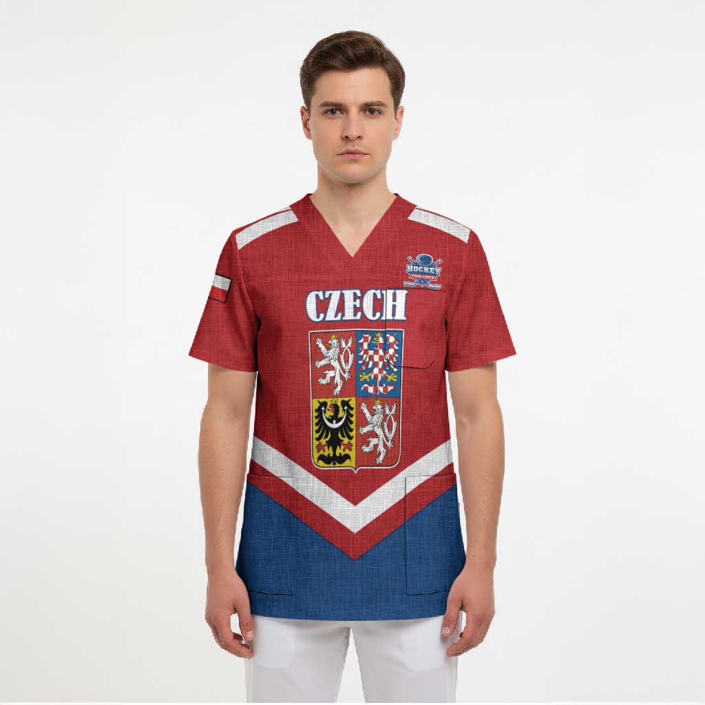 Custom Czech Ice Hockey 2026 Scrub Top Go Champions