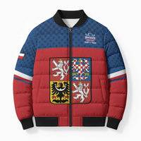 Custom Czech Ice Hockey 2026 Bomber Puffer Jacket Never Backs Down