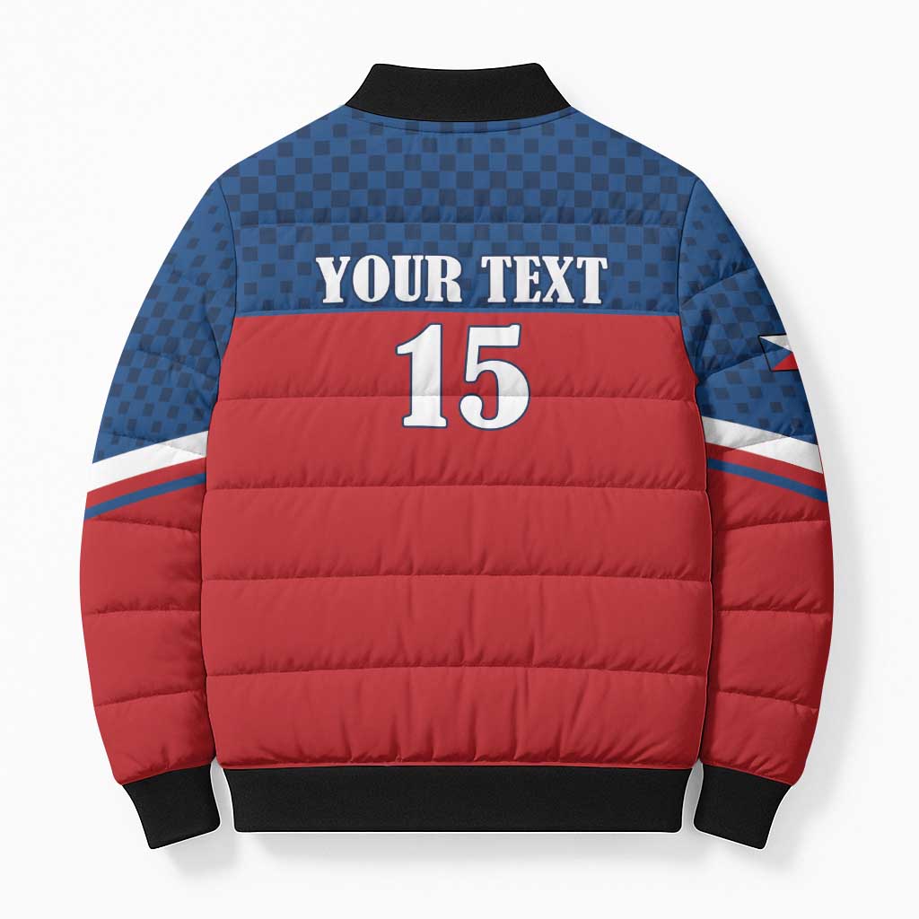 Custom Czech Ice Hockey 2026 Bomber Puffer Jacket Never Backs Down