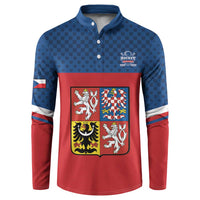 Custom Czech Ice Hockey 2026 Button Sweatshirt Never Backs Down