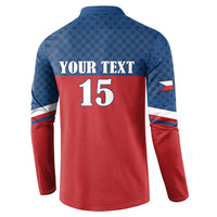 Custom Czech Ice Hockey 2026 Button Sweatshirt Never Backs Down