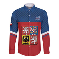 Custom Czech Ice Hockey 2026 Long Sleeve Button Shirt Never Backs Down