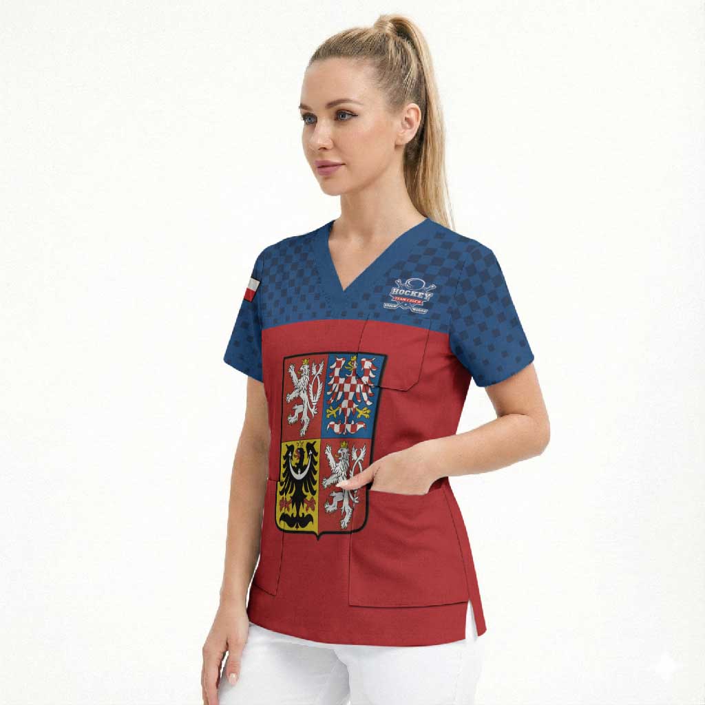 Custom Czech Ice Hockey 2026 Scrub Top Never Backs Down