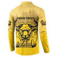 Personalized African American Buffalo Soldier Button Sweatshirt We Can We Will - Yellow - Wonder Print Shop