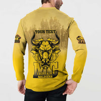 Personalized African American Buffalo Soldier Button Sweatshirt We Can We Will - Yellow - Wonder Print Shop