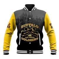 Personalized African American Buffalo Soldier Baseball Jacket We Can We Will - Black - Wonder Print Shop