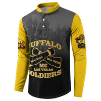 Personalized African American Buffalo Soldier Button Sweatshirt We Can We Will - Black - Wonder Print Shop