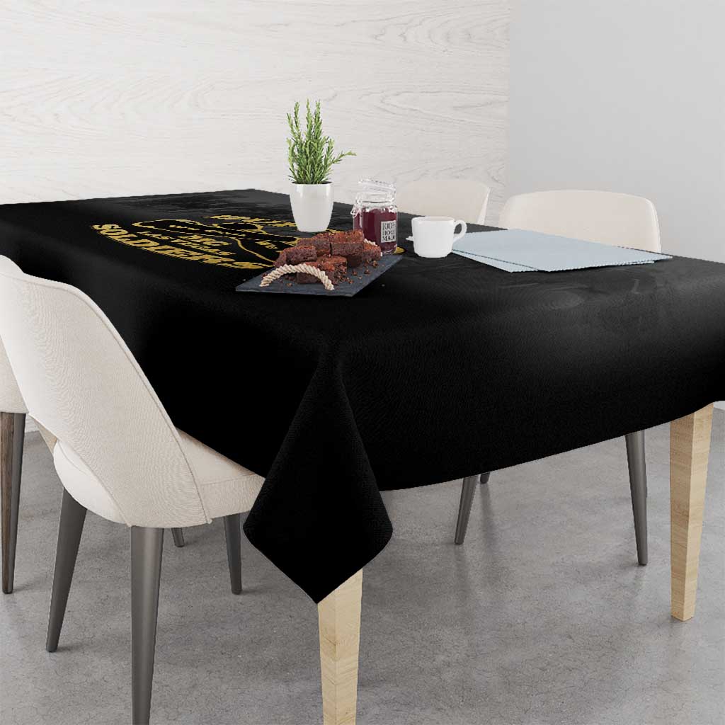 African American Buffalo Soldier Tablecloth We Can We Will - Black - Wonder Print Shop