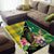 Personalised Dominica Independence Day Area Rug Sisserou Parrot With Tropical Flowers