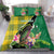 Personalised Dominica Independence Day Bedding Set Sisserou Parrot With Tropical Flowers - Wonder Print Shop