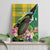 Personalised Dominica Independence Day Canvas Wall Art Sisserou Parrot With Tropical Flowers - Wonder Print Shop