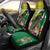 Personalised Dominica Independence Day Car Seat Cover Sisserou Parrot With Tropical Flowers - Wonder Print Shop