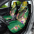 Personalised Dominica Independence Day Car Seat Cover Sisserou Parrot With Tropical Flowers - Wonder Print Shop