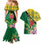 Personalised Dominica Independence Day Couples Matching Mermaid Dress and Hawaiian Shirt Sisserou Parrot With Tropical Flowers - Wonder Print Shop