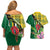 Personalised Dominica Independence Day Couples Matching Off Shoulder Short Dress and Hawaiian Shirt Sisserou Parrot With Tropical Flowers - Wonder Print Shop