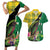 Personalised Dominica Independence Day Couples Matching Short Sleeve Bodycon Dress and Hawaiian Shirt Sisserou Parrot With Tropical Flowers - Wonder Print Shop