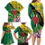 Personalised Dominica Independence Day Family Matching Long Sleeve Bodycon Dress and Hawaiian Shirt Sisserou Parrot With Tropical Flowers - Wonder Print Shop