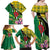 Personalised Dominica Independence Day Family Matching Off Shoulder Maxi Dress and Hawaiian Shirt Sisserou Parrot With Tropical Flowers - Wonder Print Shop