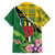 Personalised Dominica Independence Day Family Matching Puletasi and Hawaiian Shirt Sisserou Parrot With Tropical Flowers - Wonder Print Shop