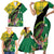 Personalised Dominica Independence Day Family Matching Short Sleeve Bodycon Dress and Hawaiian Shirt Sisserou Parrot With Tropical Flowers - Wonder Print Shop