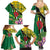 Personalised Dominica Independence Day Family Matching Summer Maxi Dress and Hawaiian Shirt Sisserou Parrot With Tropical Flowers - Wonder Print Shop